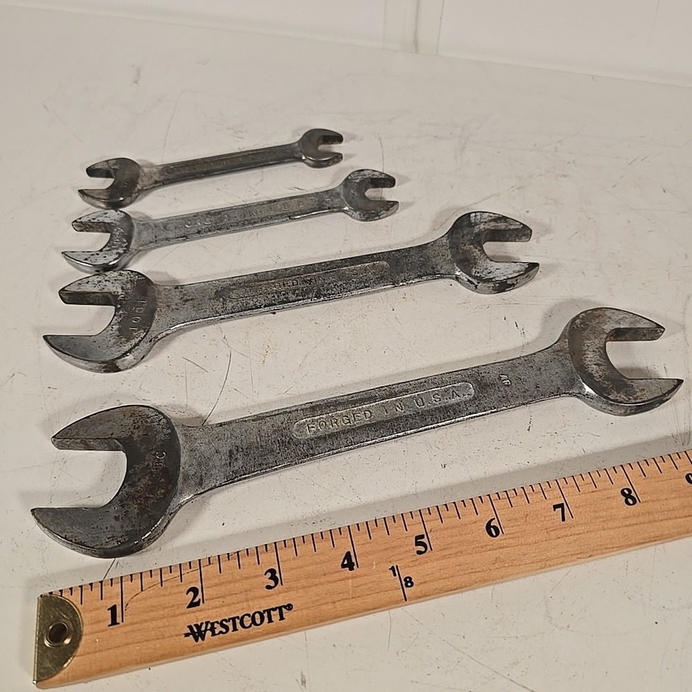 Craftsman Vanadium Double Open End Wrenches 1027, 1725B, 1031, 1033C Vintage